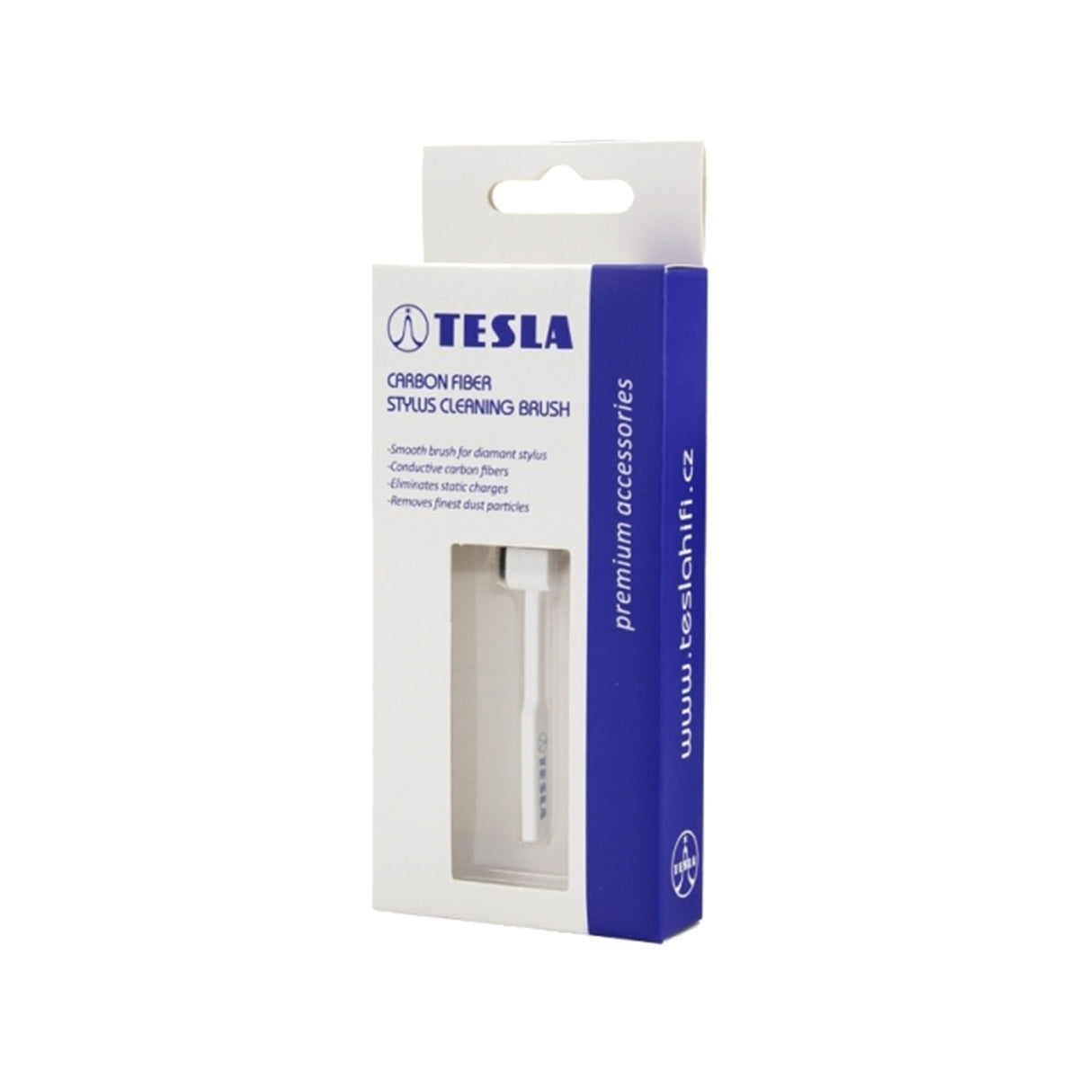 TESLA Static-Off Carbon Fiber Stylus Brush White