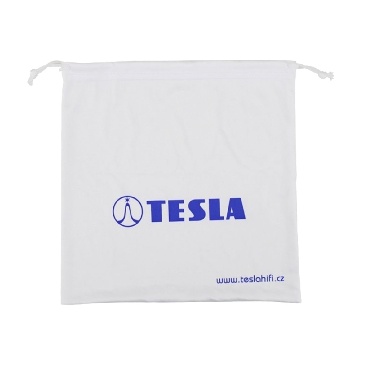 TESLA White Drawstring Bag L