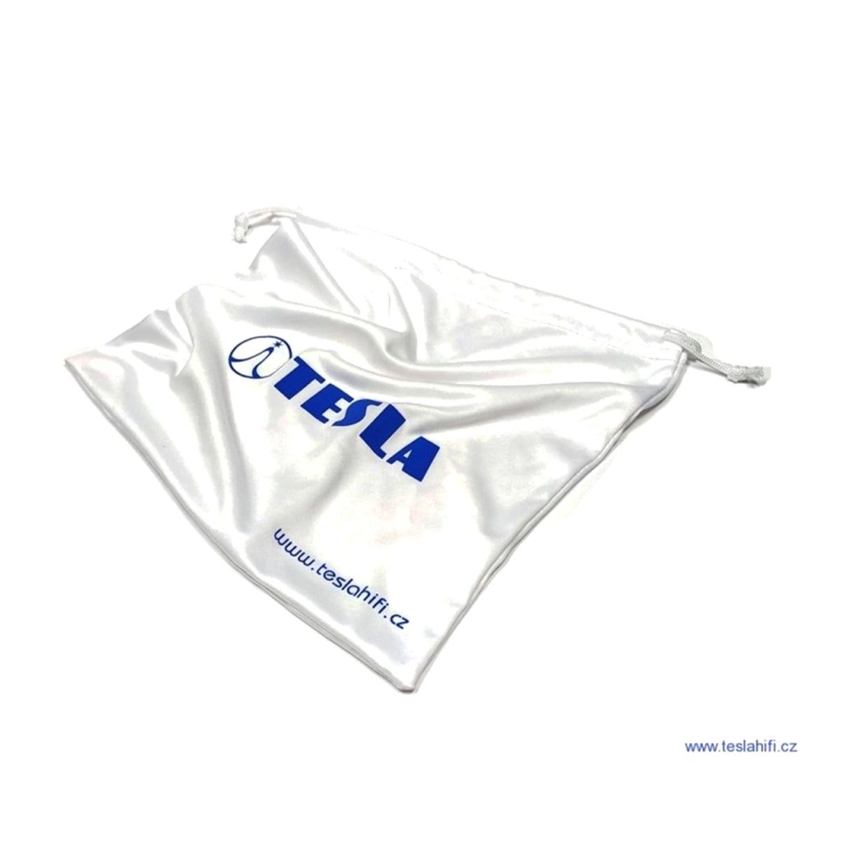 TESLA White Drawstring Bag L