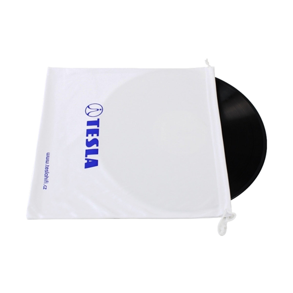 TESLA White Drawstring Bag L