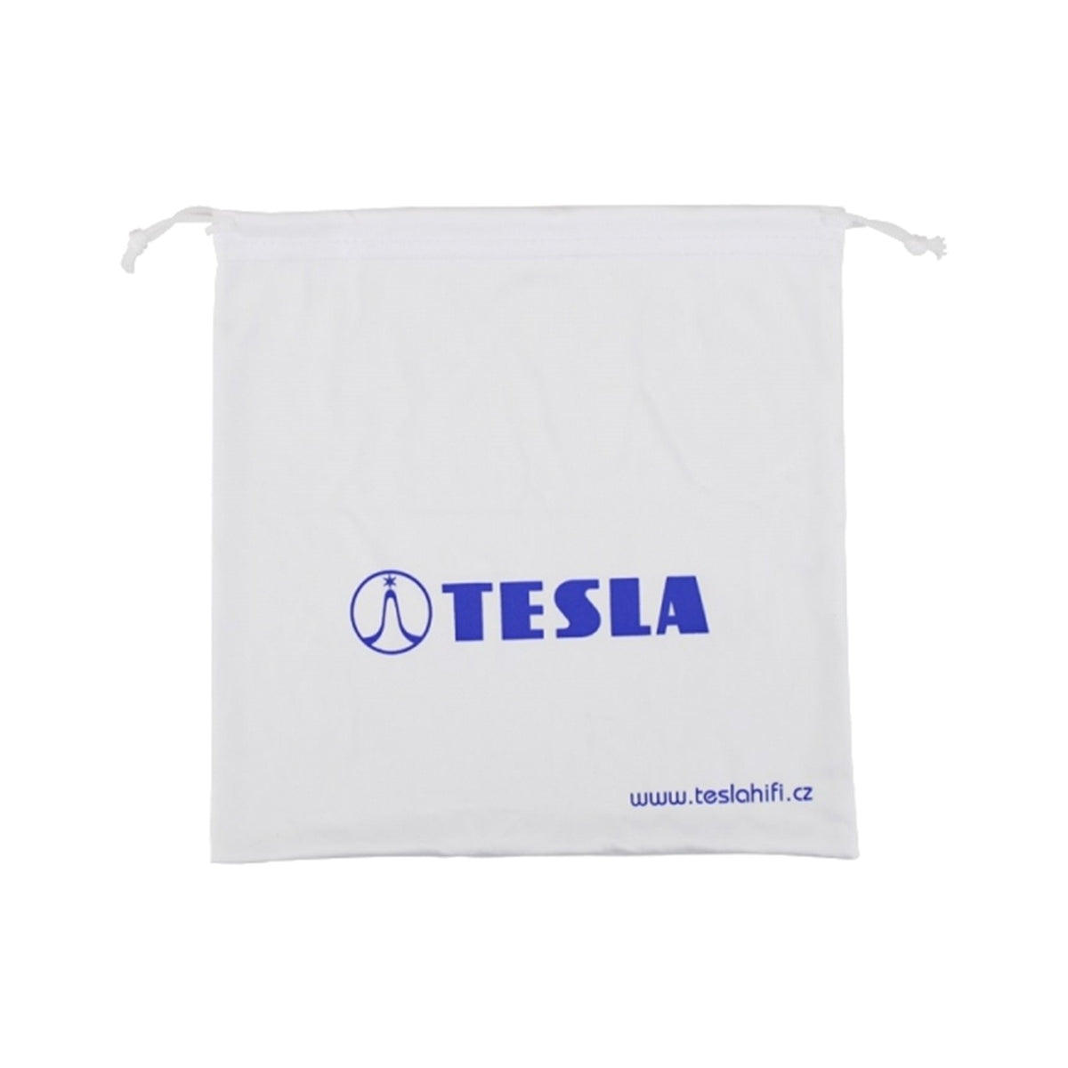 TESLA White Drawstring Bag M