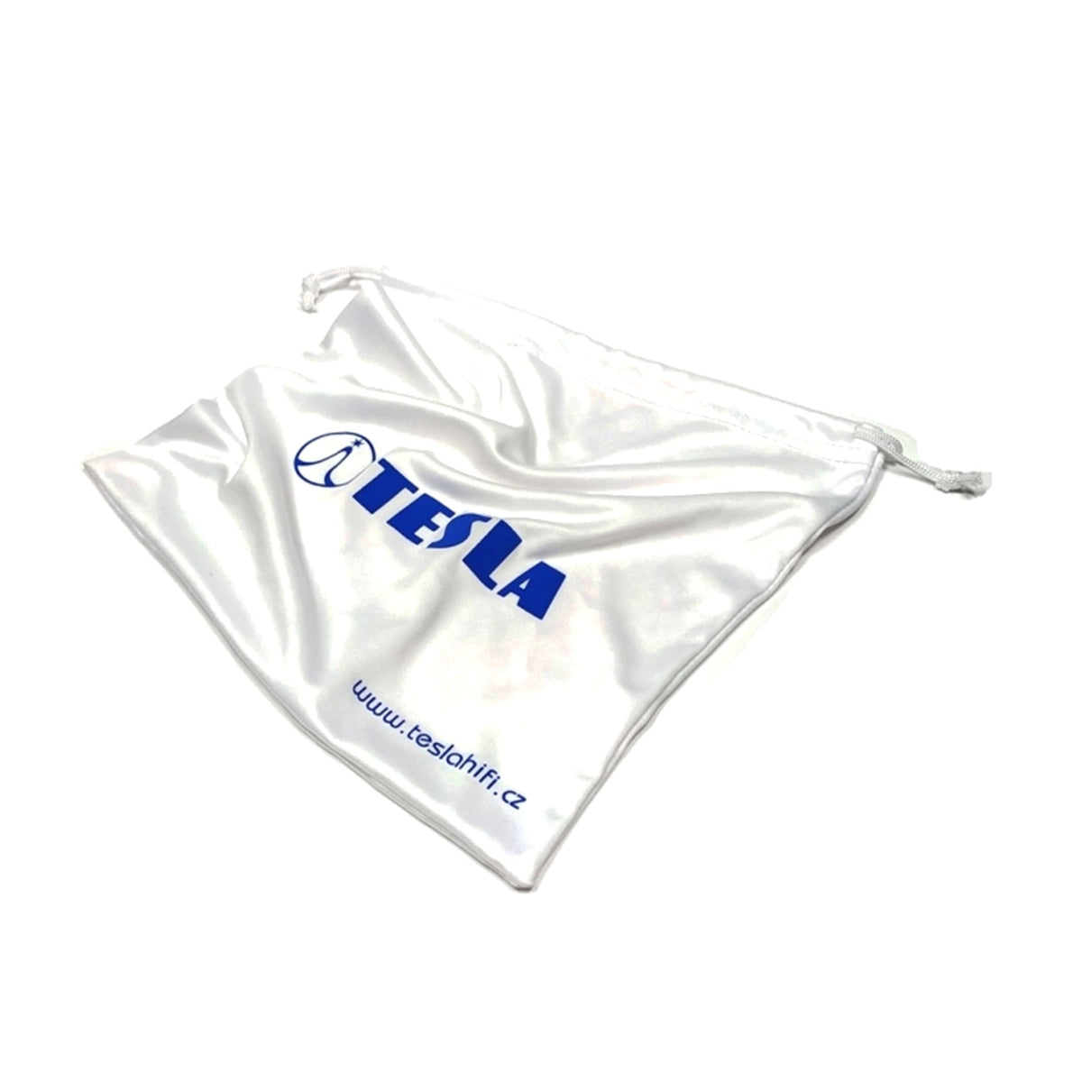 TESLA White Drawstring Bag M