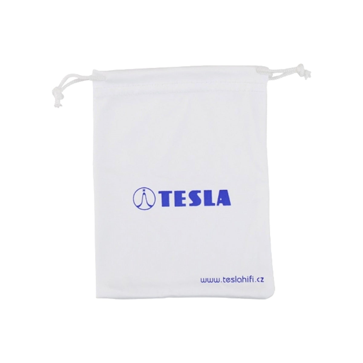 TESLA White Drawstring Bag S