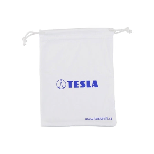 TESLA White Drawstring Bag S