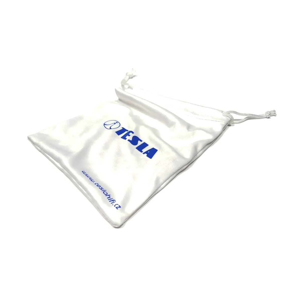 TESLA White Drawstring Bag S
