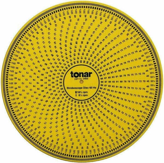 Tonar Yellow Acrylic Stroboscope Disc for turntables