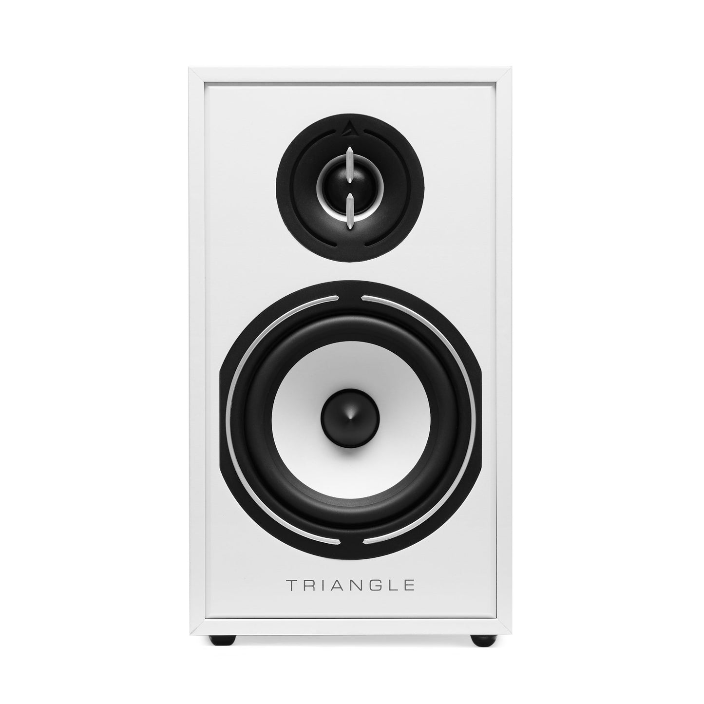 Triangle Borea BR02 White speaker front view, grille off