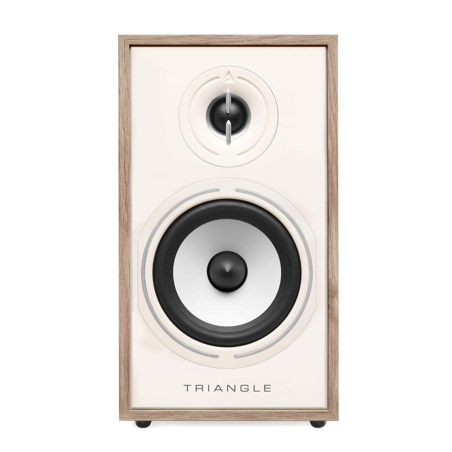 Triangle Borea BR02 Light Oak speaker front view, grille off