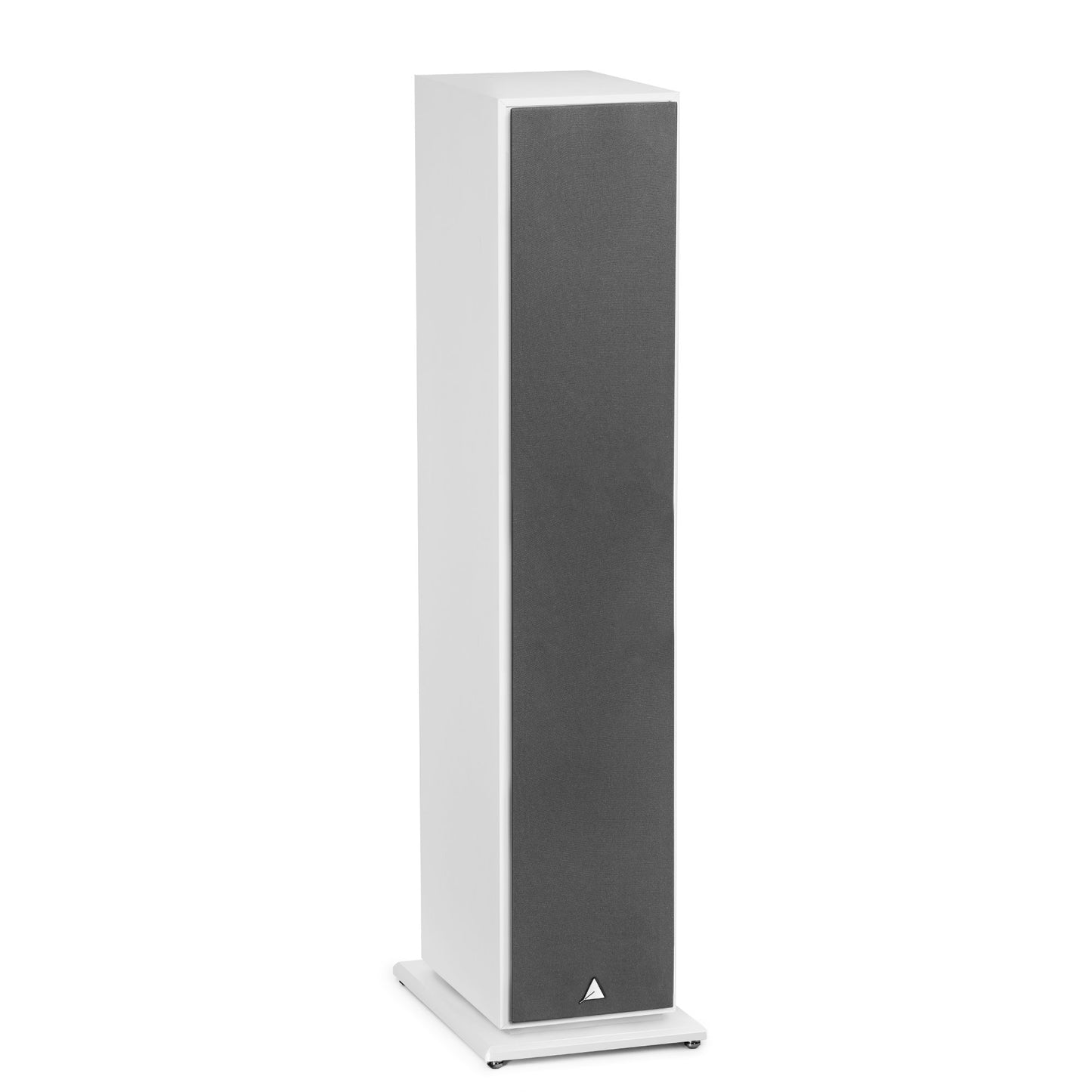 Triangle Borea BR08 White floorstanding speaker, front three-quarter angled view