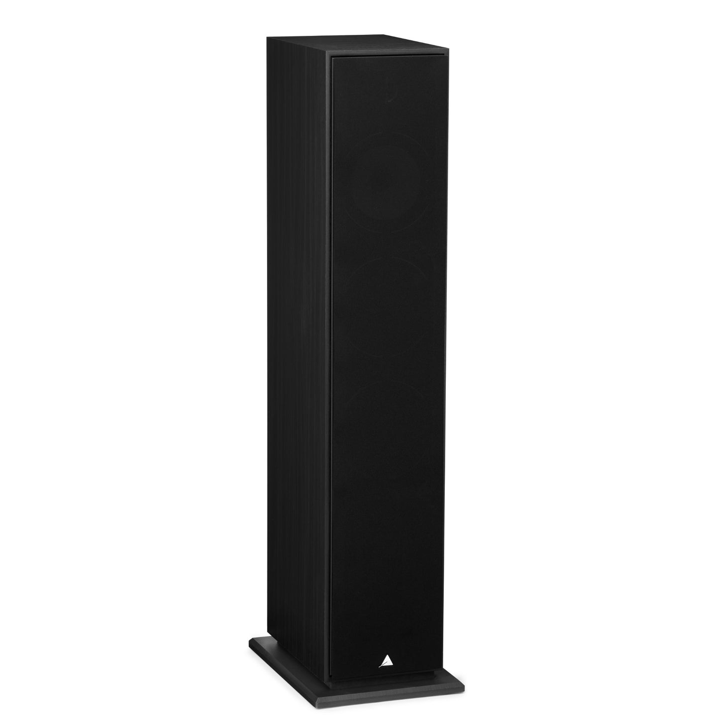 Triangle Borea BR08 Black Ash floorstanding speaker, front three-quarter angled view