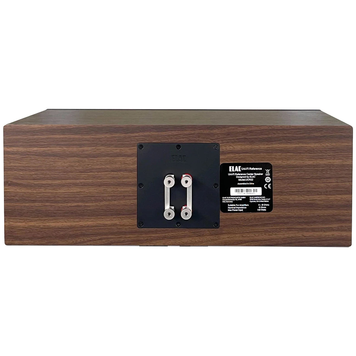 Elac Uni-Fi Reference UCR52 Center Channel Speaker - Satin Black, Walnut Sides