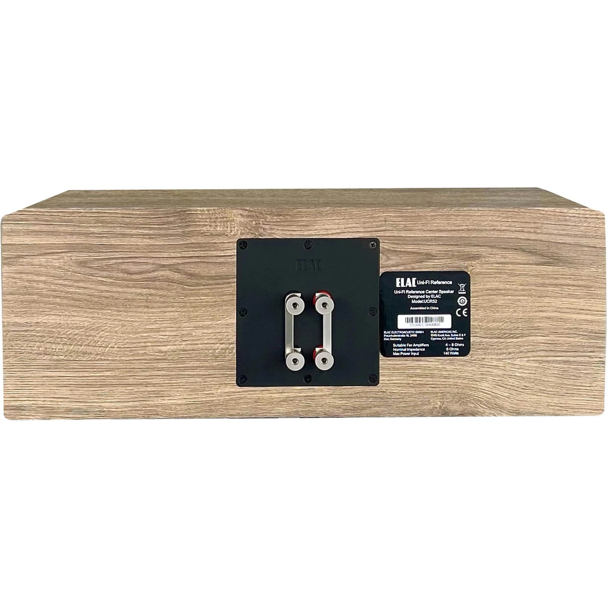 Elac Uni-Fi Reference UCR52 Center Channel Speaker - Satin White, Oak Sides