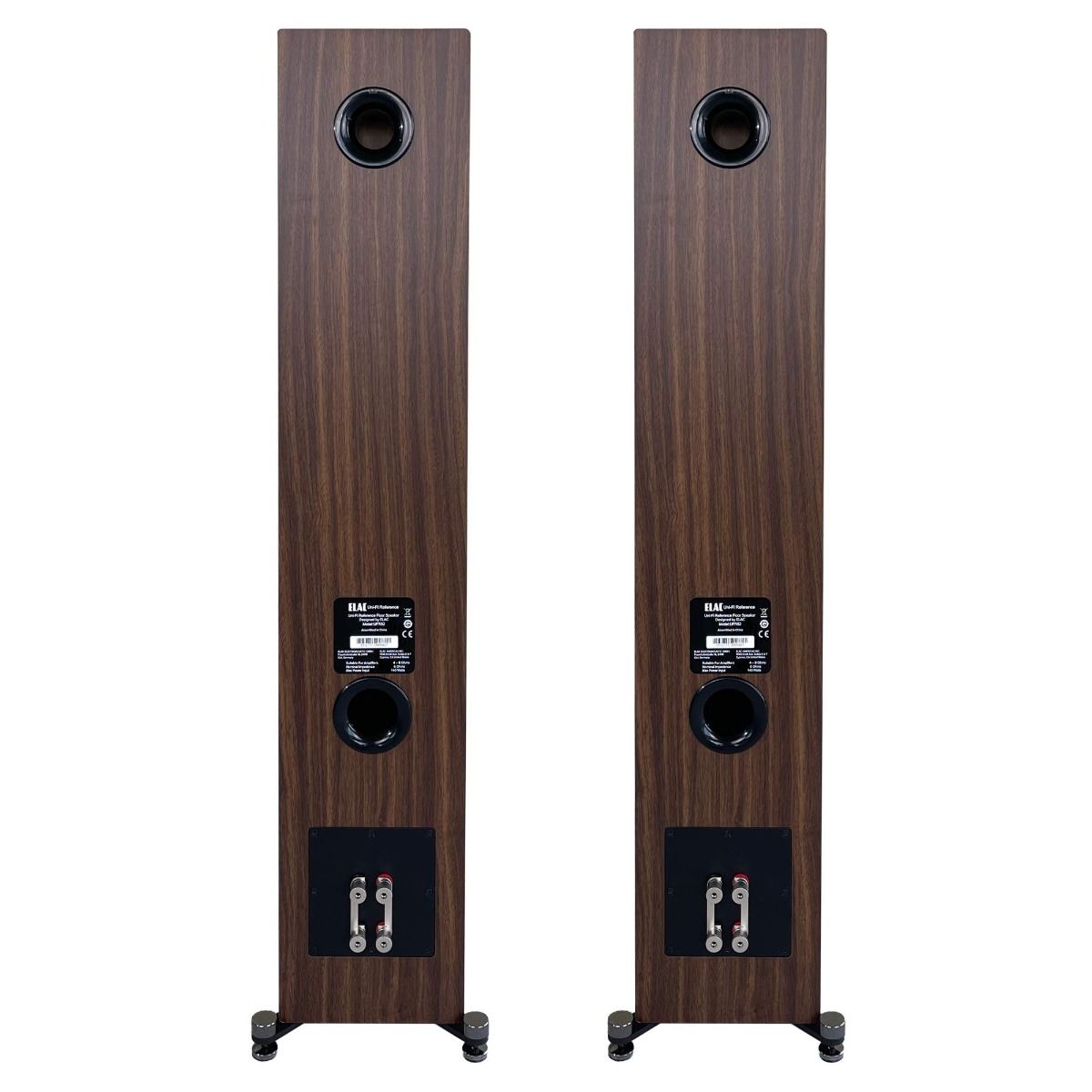 Elac Uni-Fi Reference UFR52 Floorstanding Speakers (1 Pair) - Satin Black, Walnut Sides