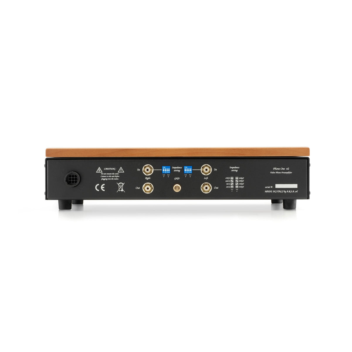 Unison Research Phono One Stereo Phono Valve Preamplifier Cherry