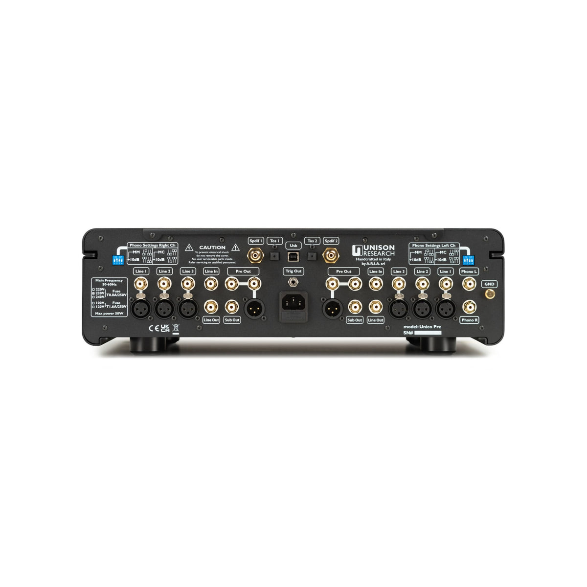 Unison Research Unico Pre v2 Fully Balanced Hybrid Preamplifier Midnight Black