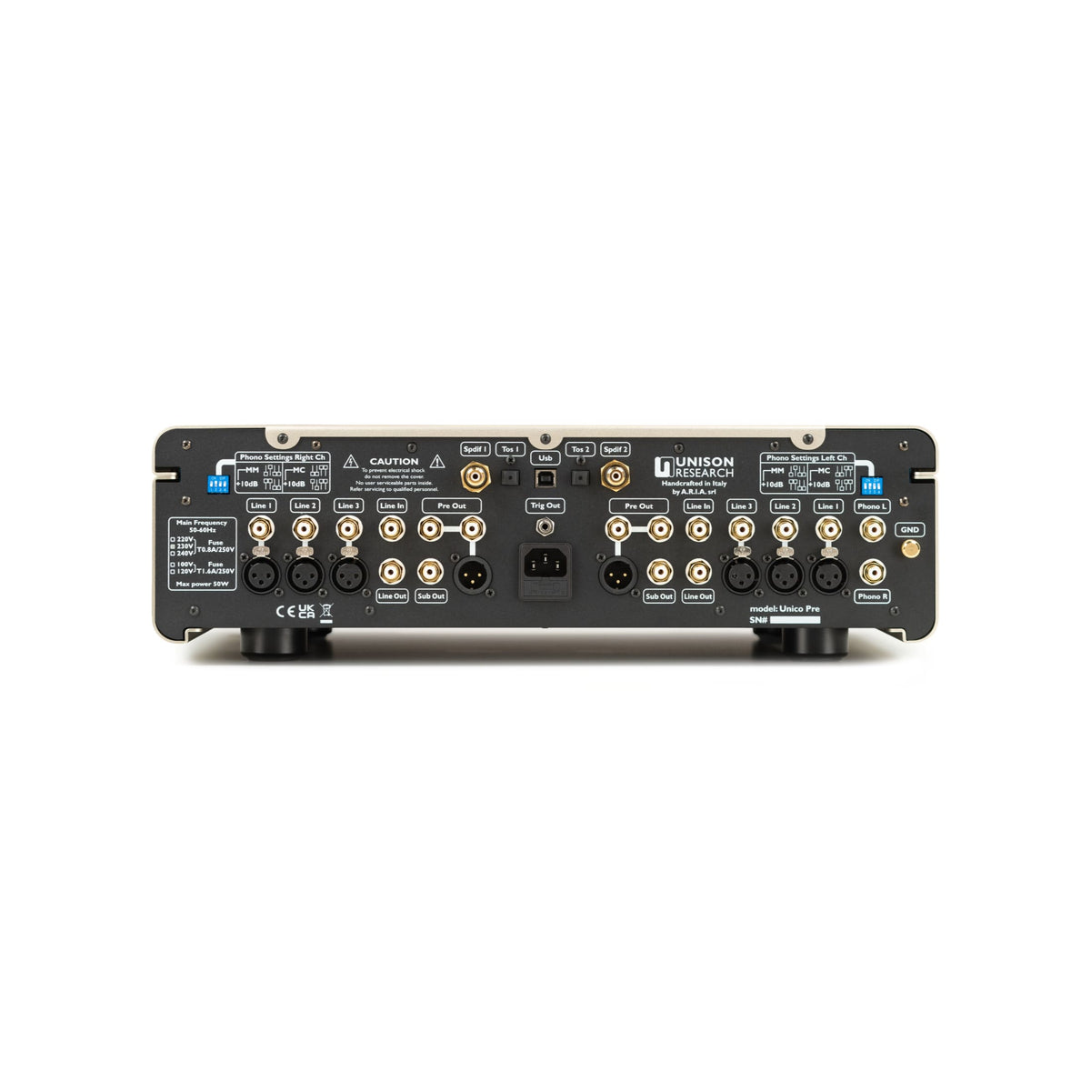 Unison Research Unico Pre v2 Fully Balanced Hybrid Preamplifier Velvet Gold