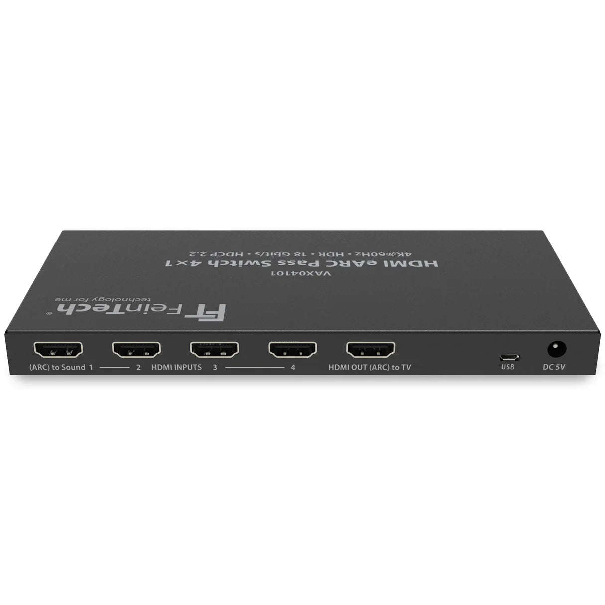 FeinTech VAX04101A HDMI eARC Pass Switch 4x1 for Soundbar