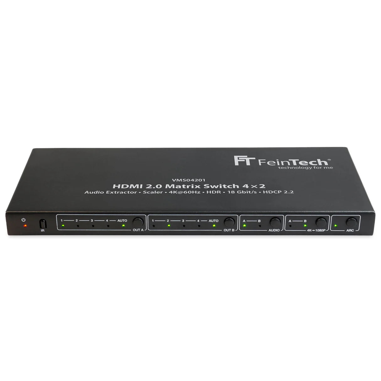 FeinTech VMS04201 HDMI Matrix Switch 4x2 with Audio Extractor + Scaler
