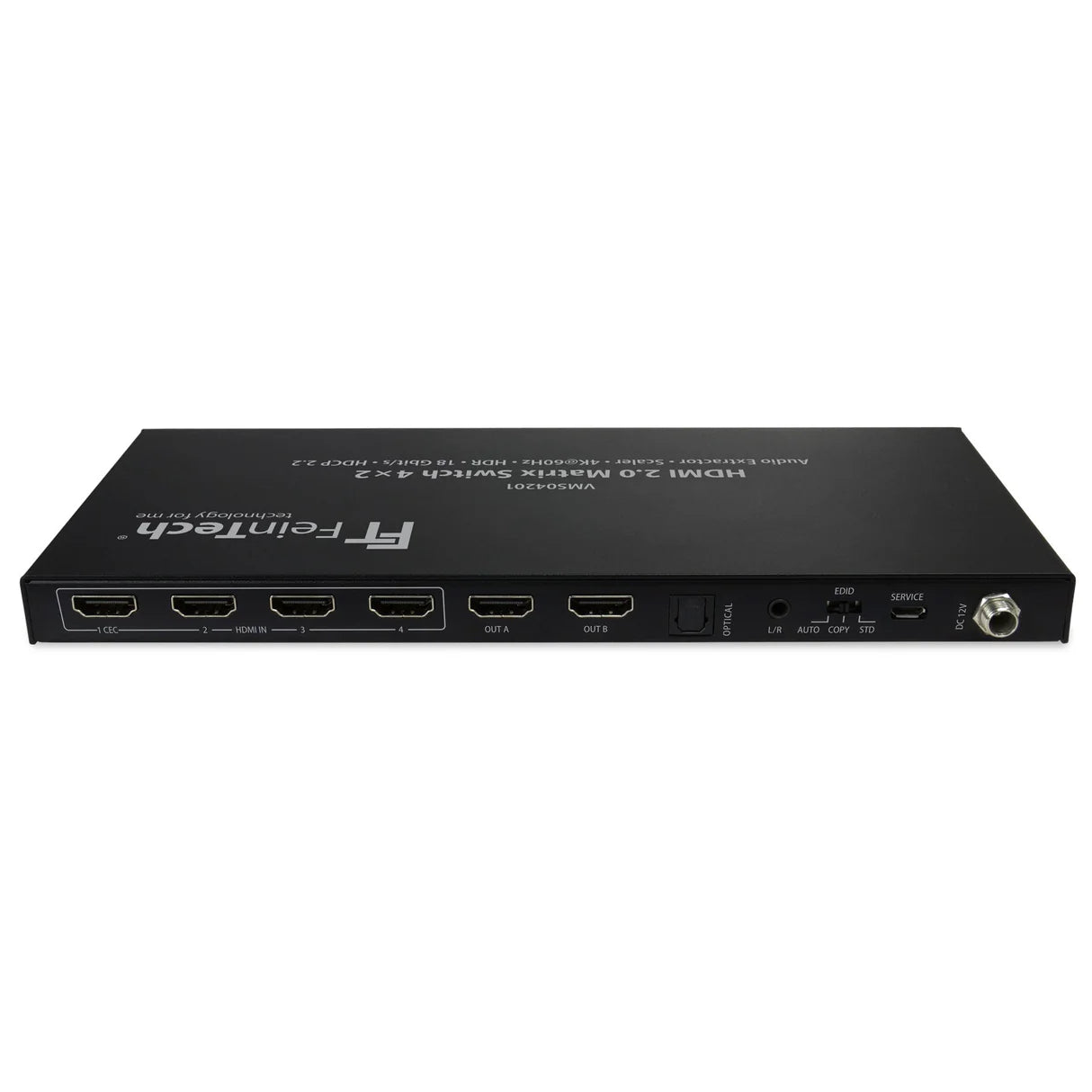 FeinTech VMS04201 HDMI Matrix Switch 4x2 with Audio Extractor + Scaler