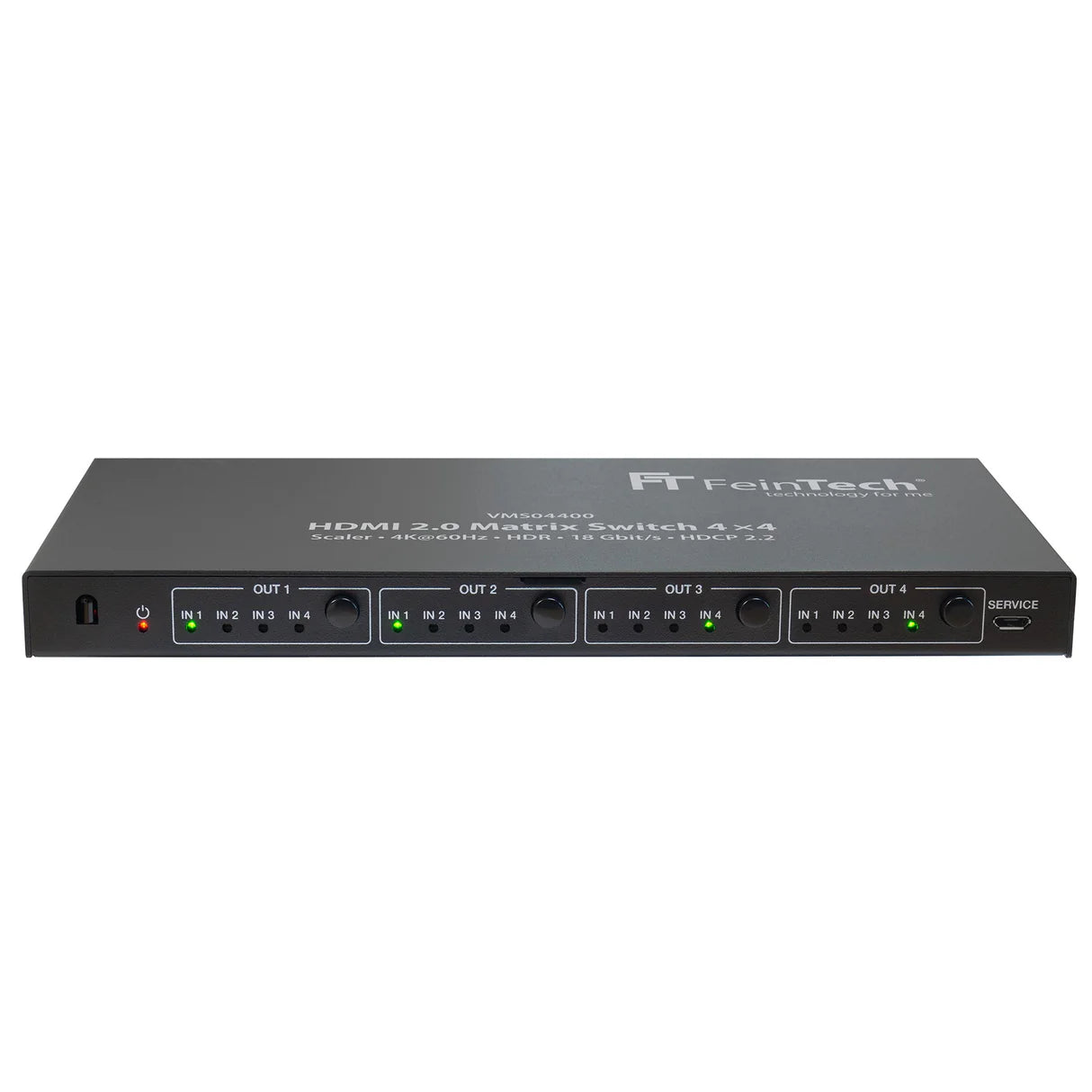 FeinTech VMS04400 HDMI 2.0 Matrix Switch 4x4 with Scaler