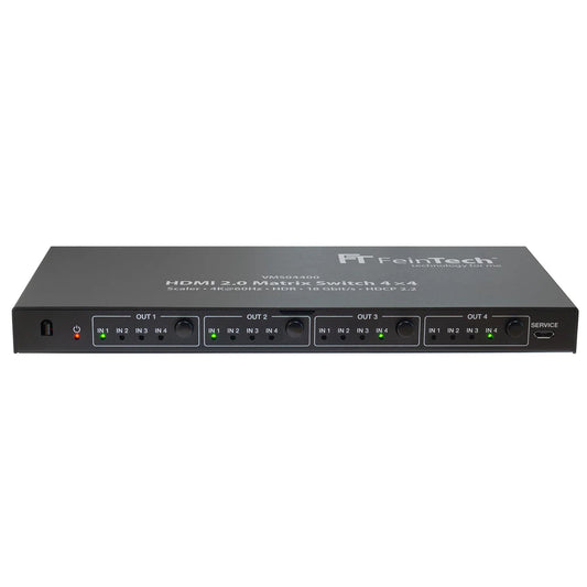 FeinTech VMS04400 HDMI 2.0 Matrix Switch 4x4 with Scaler