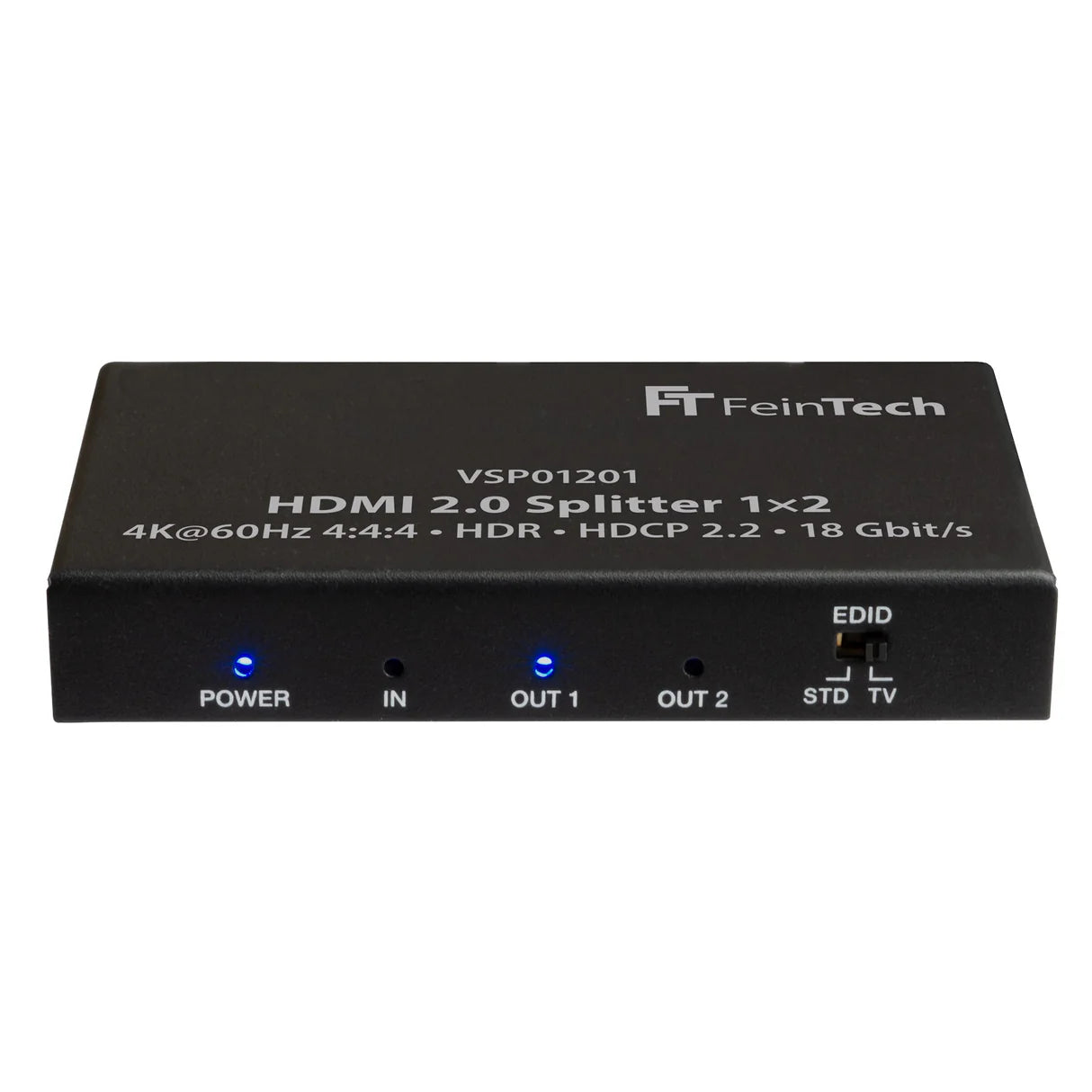 FeinTech VSP01201 HDMI 2.0 Splitter 1x2 with Downscaler & EDID-Management