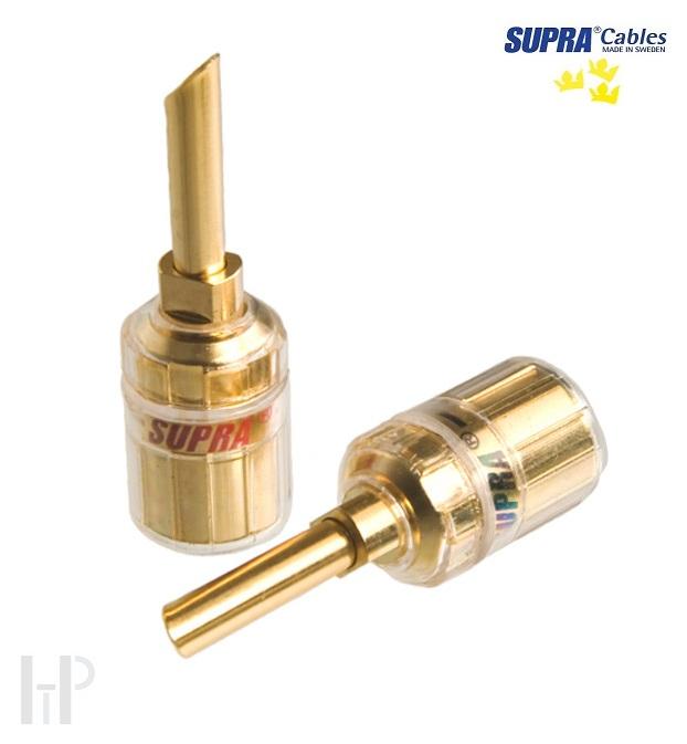 SUPRA CombiCon Banana Gold Plated Speaker Connectors (1 pair)