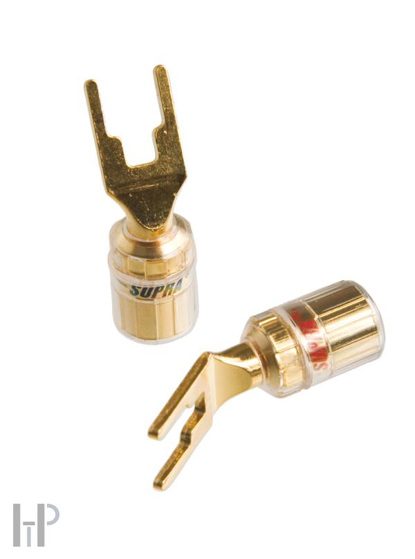 SUPRA CombiCon Spade Gold Plated Speaker Connectors (1 pair)