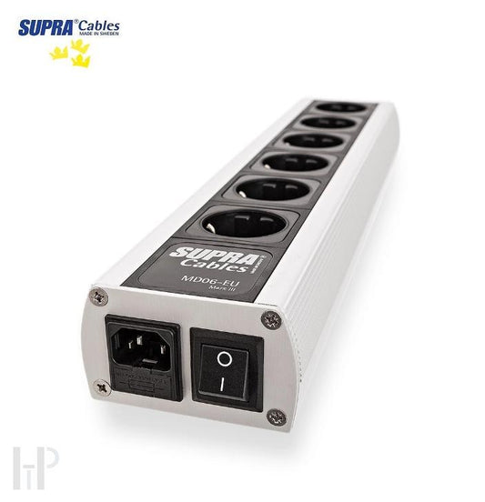 SUPRA MAINS BLOCK MD06-EU SWITCH Audiophile Power Strip with 6 Outlets