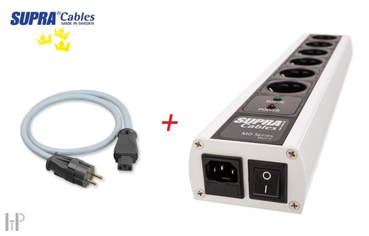 SUPRA MAINS BLOCK MD06-EU/SP SWITCH + SUPRA LoRad 2.5 CS-EU 1,0m
