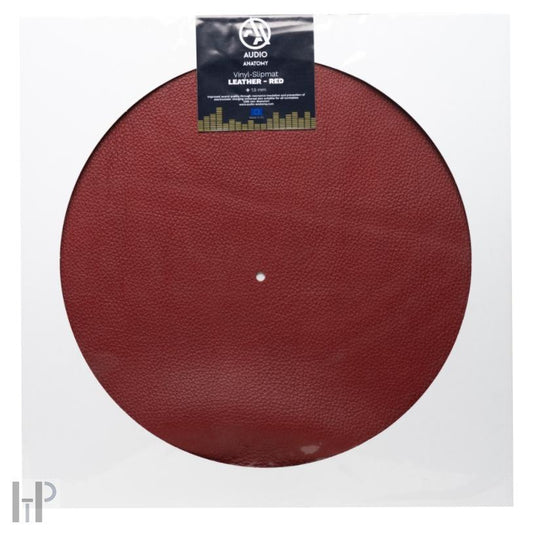 Audio Anatomy LEATHER - Red Turntable Slipmat