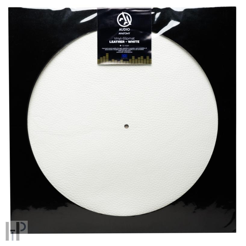 Audio Anatomy LEATHER - White Turntable Slipmat