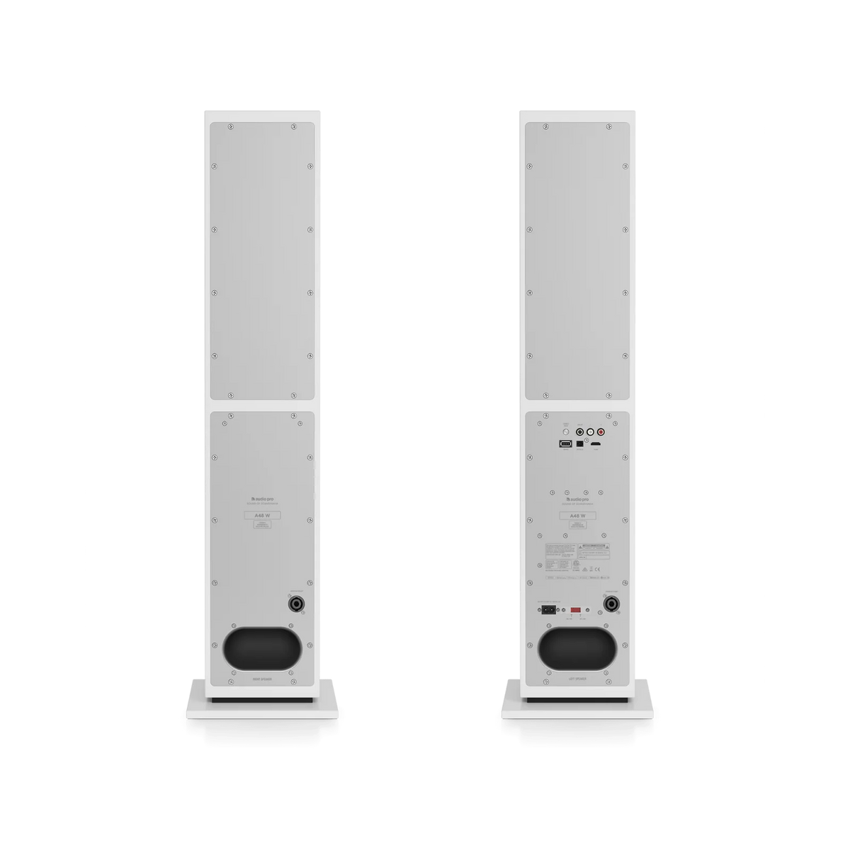 Audio Pro A48 W Active Floorstanding Speakers (1 Pair) - White